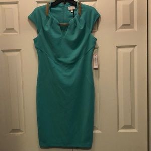 Bisou Bisou Mint and Gold dress